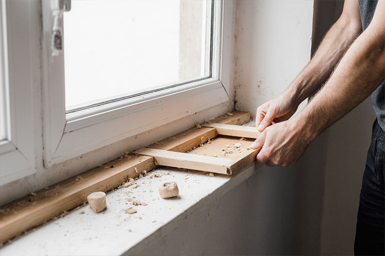 Puidust akende remont